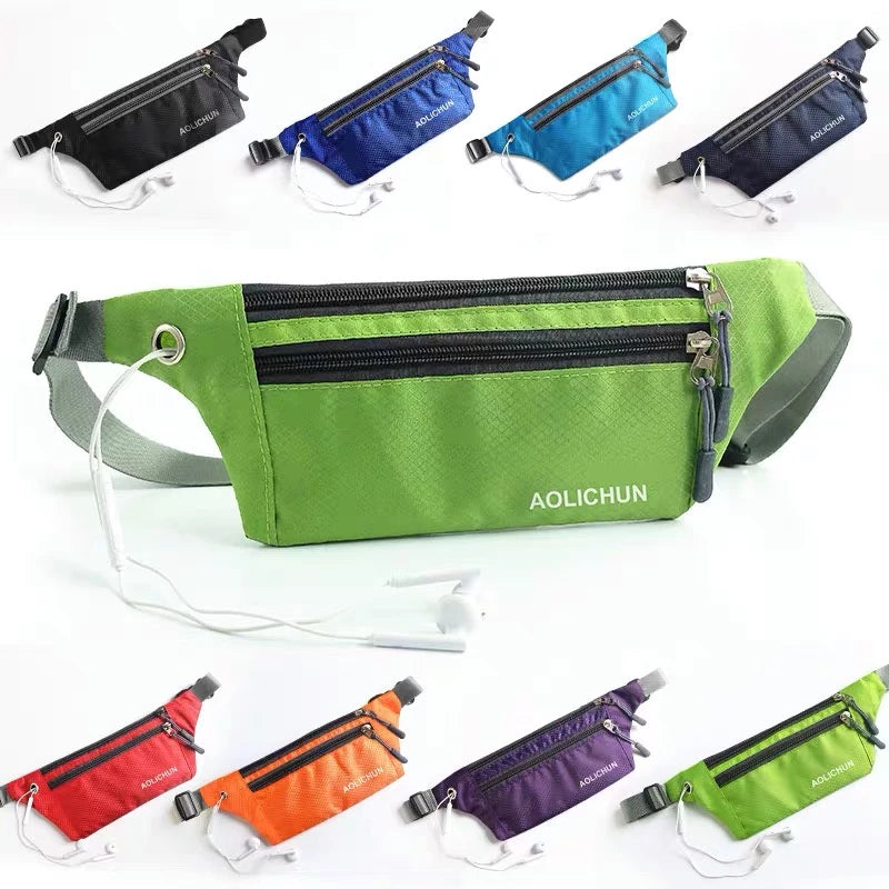 Kit 5 peças/Pochete Bolsa Impermeável Blogueira Fitness Esportiva Cabe Celular Corrida