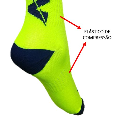 Meia Cano Alto Run Corrida Com Compressão 0105