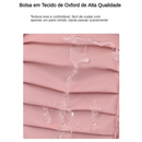 bolsa mala academia e viagem feminina com alça transversal Impermeavel Chaveiro Pompom