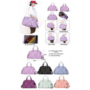 bolsa mala academia e viagem feminina com alça transversal Impermeavel Chaveiro Pompom