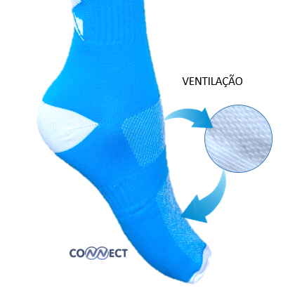 Meia Cano Alto Run Corrida Com Compressão 0105