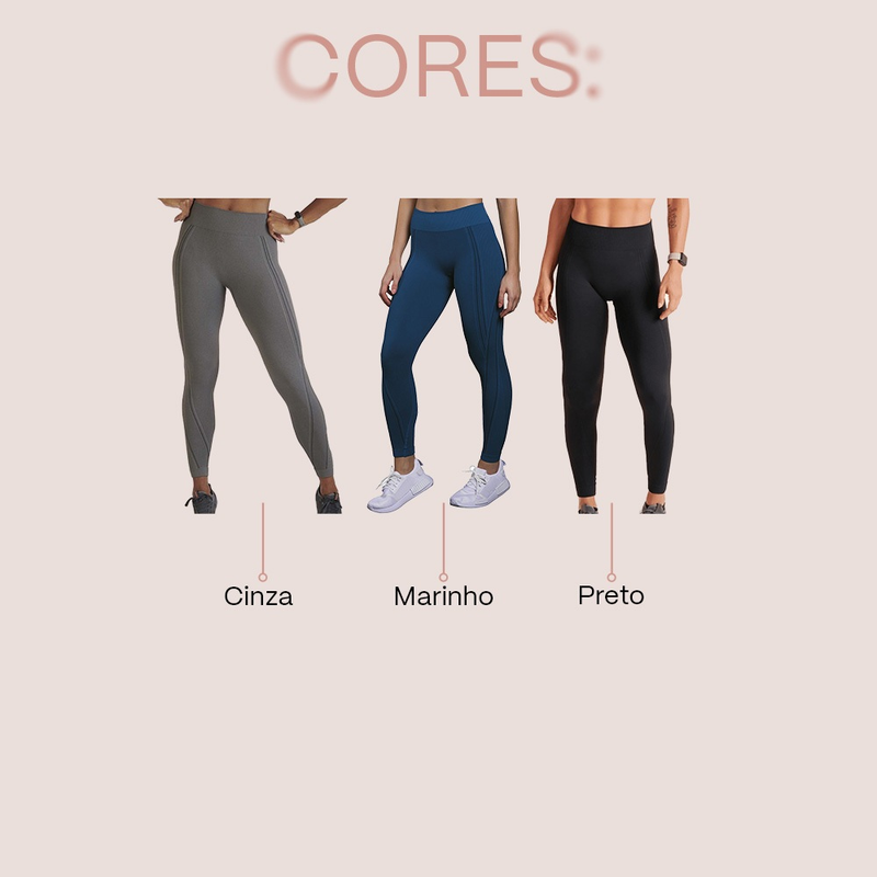 Calça Legging Com Cós De Silicone