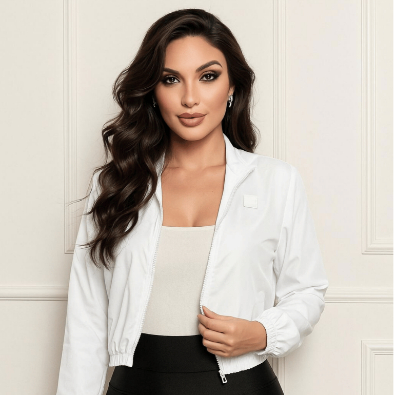 Jaqueta Feminina Microfibra Resistente à Água e Proteção UV