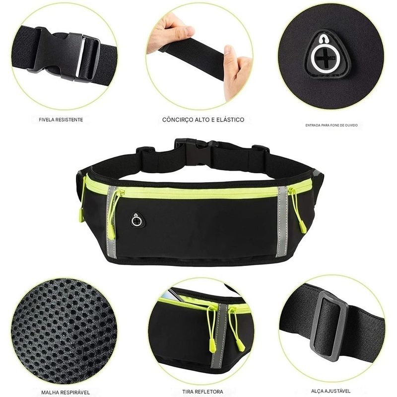 Pochete Esportiva Corrida Caminhada Bike Porta Celular Impermeável Slim Unissex