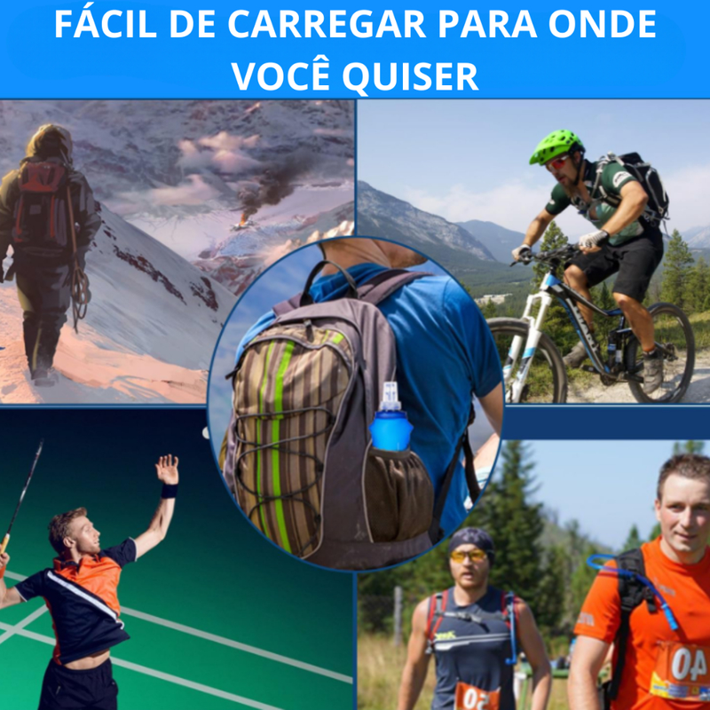 Garrafa De água Corrida Flexível Garrafa Dobravel De Silicone Para Academia Soft Water Bag TPU Folding Flask 500ML