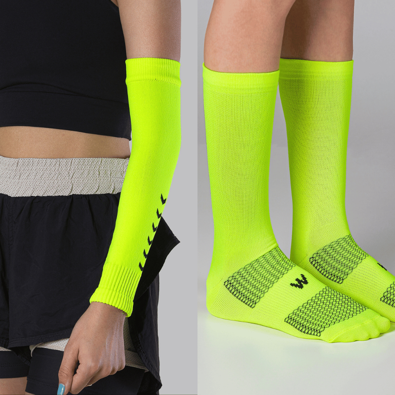 Kit Manguito + Meia Performance UP Unissex Poliamida Confortável Esportivo Ciclismo Corrida