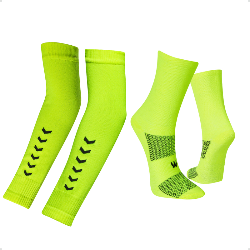 Kit Manguito + Meia Performance UP Unissex Poliamida Confortável Esportivo Ciclismo Corrida