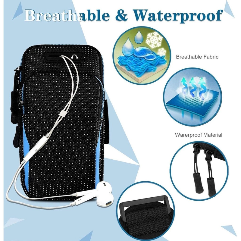 Pochete Fitness Braçadeira Titular Do Telefone Móvel: Prova De Sour, Adequado para Feminino e Masculino