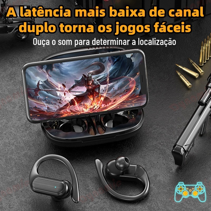 Vitog A520 Fones De Ouvido Controle Toque Bluetooth 5.3 HiFI Estéreo À Prova Dwireless Água TWS Fone Esportes Sem Fio Co