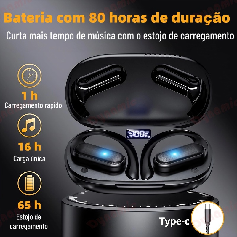 Vitog A520 Fones De Ouvido Controle Toque Bluetooth 5.3 HiFI Estéreo À Prova Dwireless Água TWS Fone Esportes Sem Fio Co
