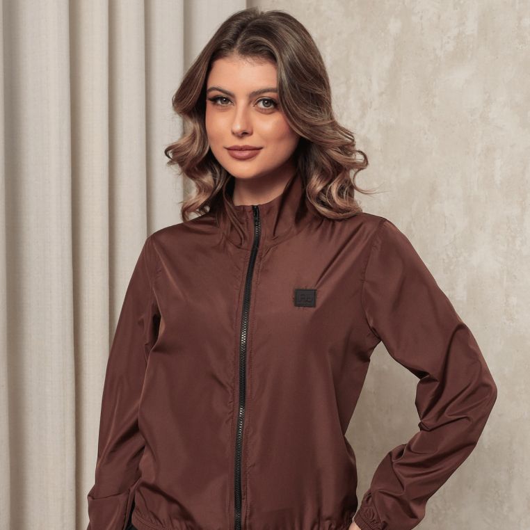 Jaqueta Feminina Microfibra Resistente à Água e Proteção UV