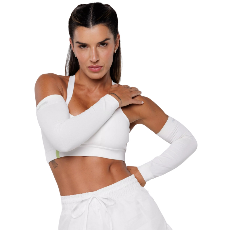 Kit Par Manguito Proteção Solar Carro Atividade Fisica Corrida Bike Volei