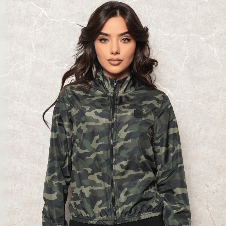 Jaqueta Feminina Microfibra Resistente à Água e Proteção UV